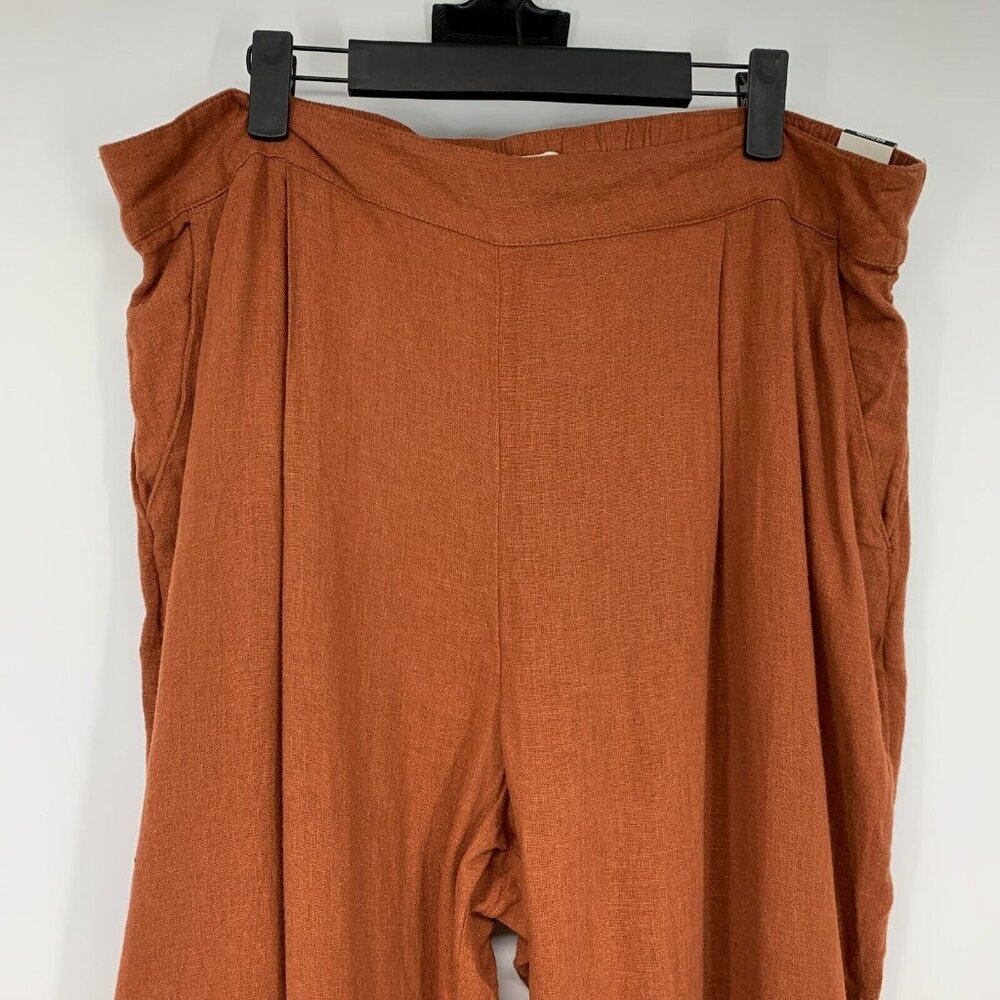 Abercrombie & Fitch Pants *SIZE* Linen Blend Pull On Wide Leg NWT - Picture 2 of 10